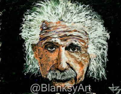 Albert Einstein Science 8.5x11 Art Print Poster Photo by BLANKSY