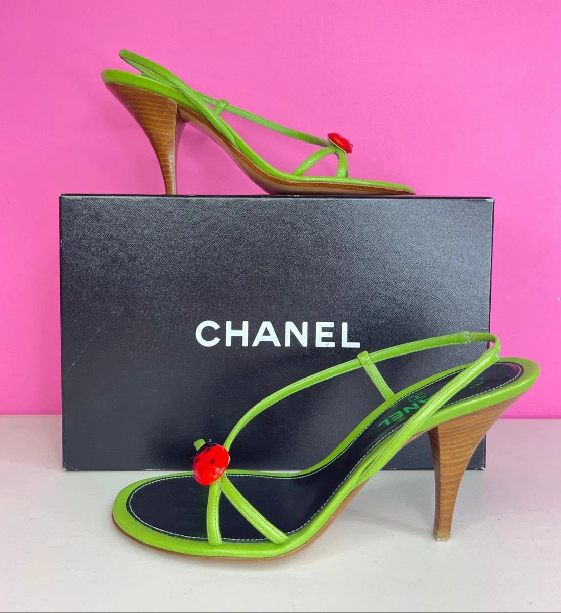CHANEL Slingback Heels for Women with Vintage Upper Leather for
