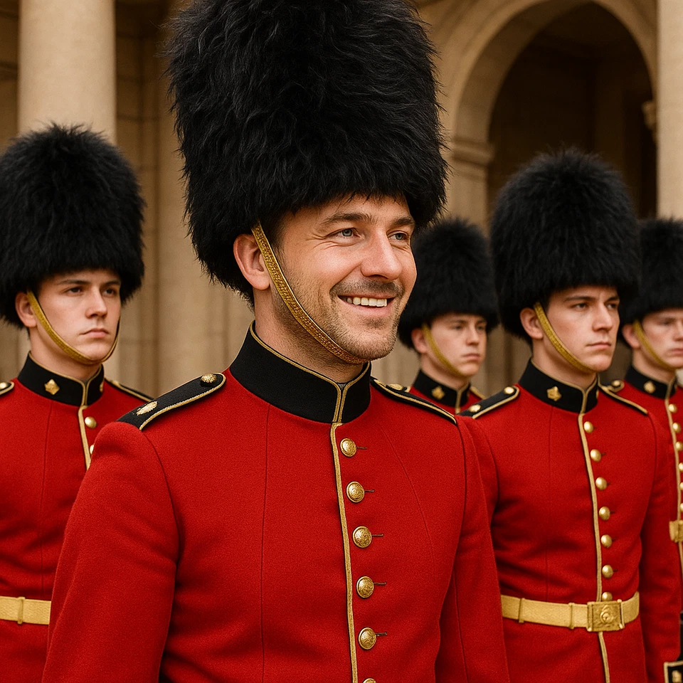 Adulto Negro Piel de Oso Alto Cascanueces Sombrero Beefeater Guardia Real Disfraz Accesorio Foto 3 de 4