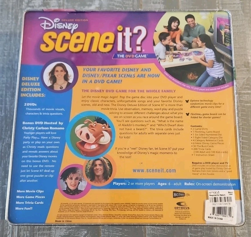 Disney Scene it? - 2 DVD Deluxe Edition Board Game, Collectible NEW SEALED  - Image 2 of 4