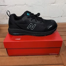 New Balance Logic Shoes Womens Sz 11 Black Gray Solid Composite Safety Toe Logo