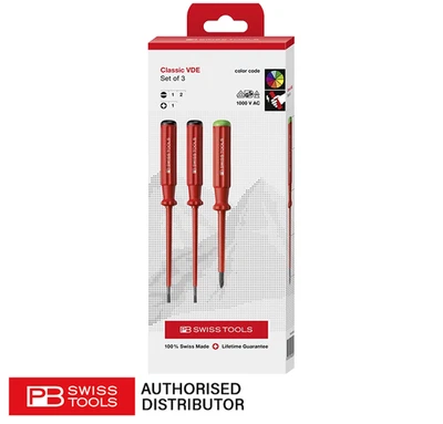 PB SWISS TOOLS PB Swiss 5551 Classic VDE Screwdriver Set - Slotted & Pozi
