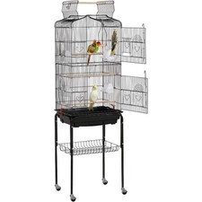 64-inch Play Open Top Medium Small Bird Cage with Detachable Rolling Stand New
