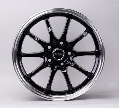4 Inch Lip Rim 4 PCS 17 X 8 Inch Black Machine Lip Wheels Rim 5x114.3 Wheel ET 30 CB ...