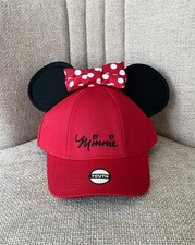 Disney Parks Minnie Mouse Snapback Baseball Cap with Ears and Bow