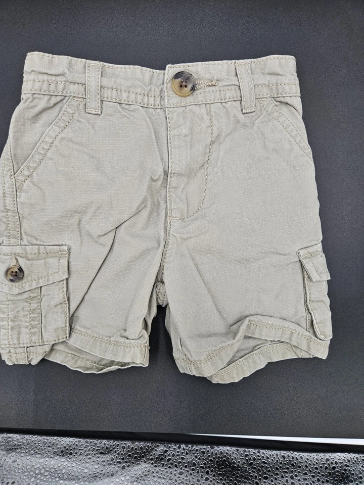 6-9 Months Cotton Carpenter Shorts, Unisex Baby Clothing, Girl & Boy Clothing - Image 4 of 4