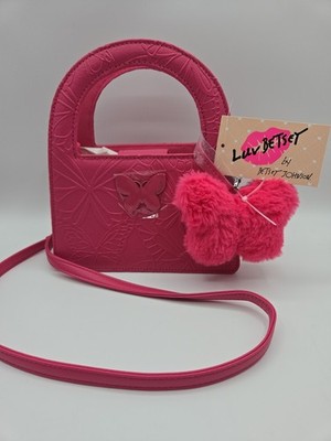 BETSEY JOHNSON ''Evie'' Mini Crossbody - NWT Coin Purse In Purple Multi Pattern 