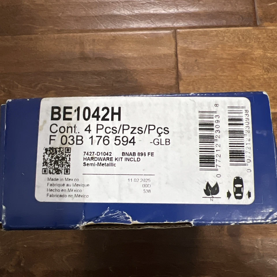BE1042H Juego de 2 Ruedas Pastillas Freno Traseras Bosch para 528 530 525 E71 X6 Series BMW Foto 4 de 4