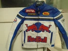 Rare vintage 90's real leather RED BULL motorbike jacket   JUNIOR SIZE L
