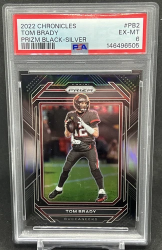 2022 Panini Chronicles Tom Brady #PB2 Prizm Black PSA 6 Tampa Bay Buccaneers