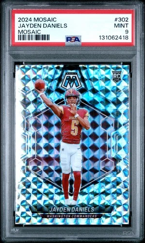 2024 PANINI MOSAIC MOSAIC #302 JAYDEN DANIELS ROOKIE RC PSA 9