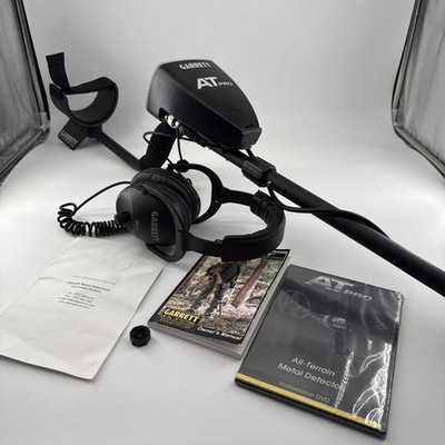 Garrett AT PRO Metal Detector With MS-2  Headphones , Owners Manual, And DVD