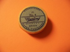Vintage Noesting No. 4 Brass Paper Fasteners Round Heads Made In USA - Empty