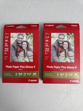 Canon Photo Paper Plus Glossy II Inkjet 4 x 6 inch 100-Sheets Set of 2