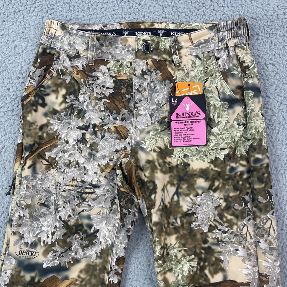 King's Womens Large XKG Ridge Camo Pants Desert Shadow Hunting (Inseam 32) - NWT - Image 2 of 4