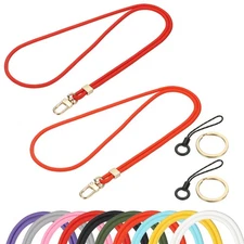 Lanyard, 2 Pack Teacher Lanyards for ID Badges, Red/Orange