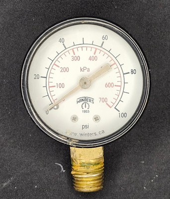 #ad #ad 1953 Winters Stainless Steel Pressure Gauge PSI Gauge www.Winters.ca $24.92