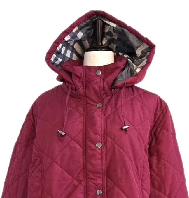 Chaqueta Parka Blair Rushmore Acolchada Puffer Para Mujer Vino Capucha Desmontable Talla XL Foto 4 de 4
