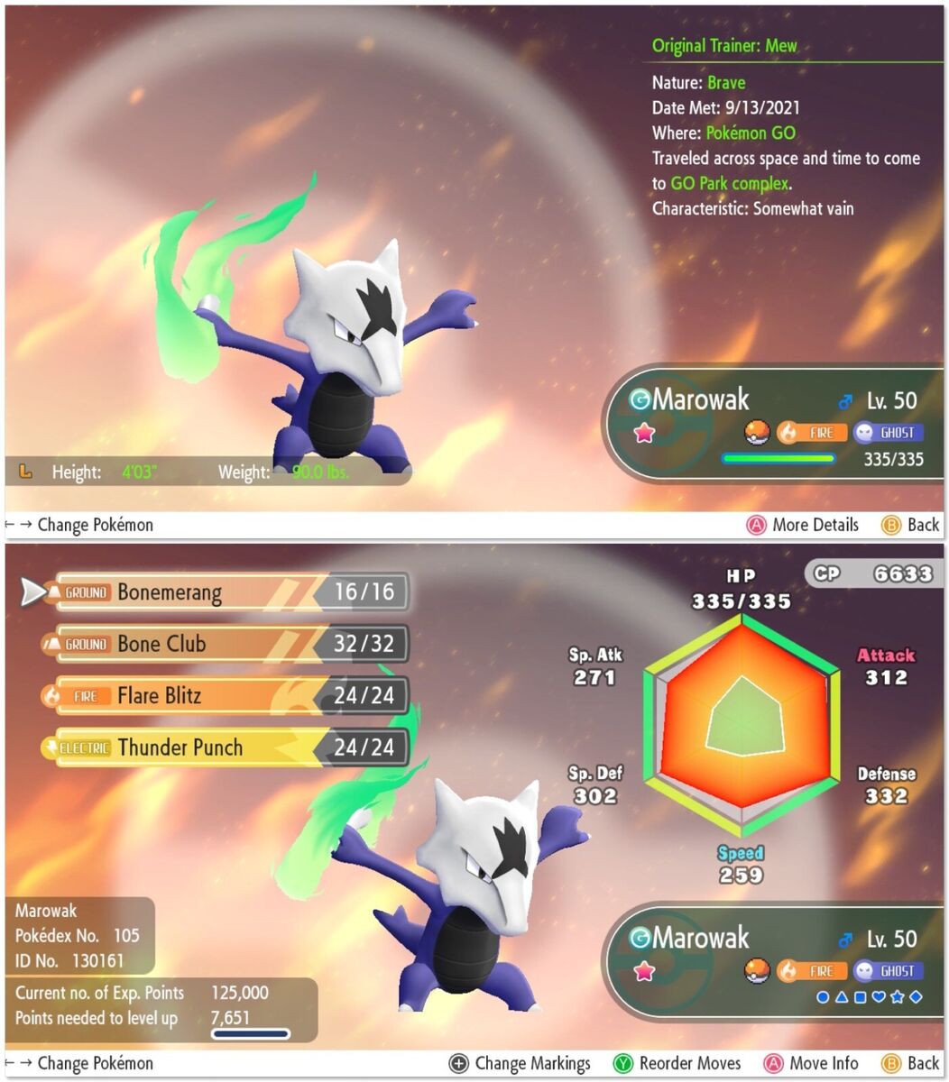 Pokemon Sword and Shield Shiny Alolan Marowak 6IV-EV Trained