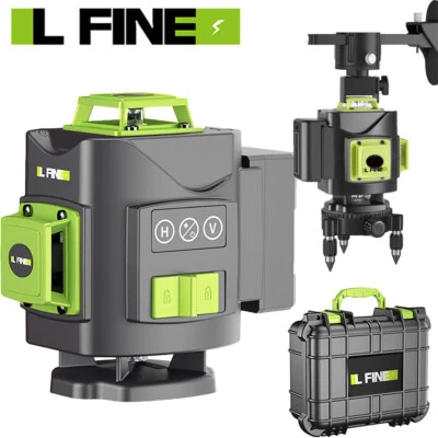 4D 16 Line Laser Level Green Self Leveling 360° Cross Measure Tool Kit & Tripod