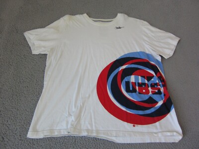 Chicago Cubs Shirt Adult 2XL XXL White Blue Red MLB Baseball Nike Mens 1A
