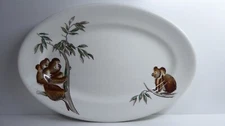 VINTAGE LYNE BROWNE AUSTRALIAN KOALA POTTERY PLATE HOTEL WARE MADDOCK ENGLAND