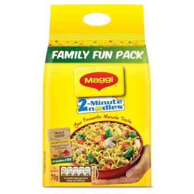MAGGI 2-Minuten Instant Nudeln Masala Nudeln Goodness of Iron Family 8er Pack