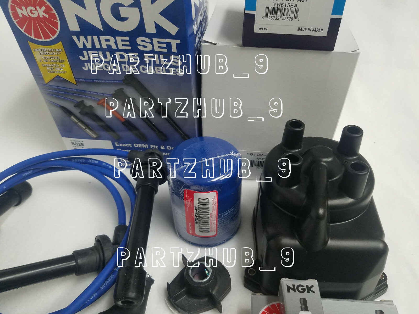 TuneUp Kit Cap Rotor NGK WiresSpark Plug PCV for Honda Accord LX EX
