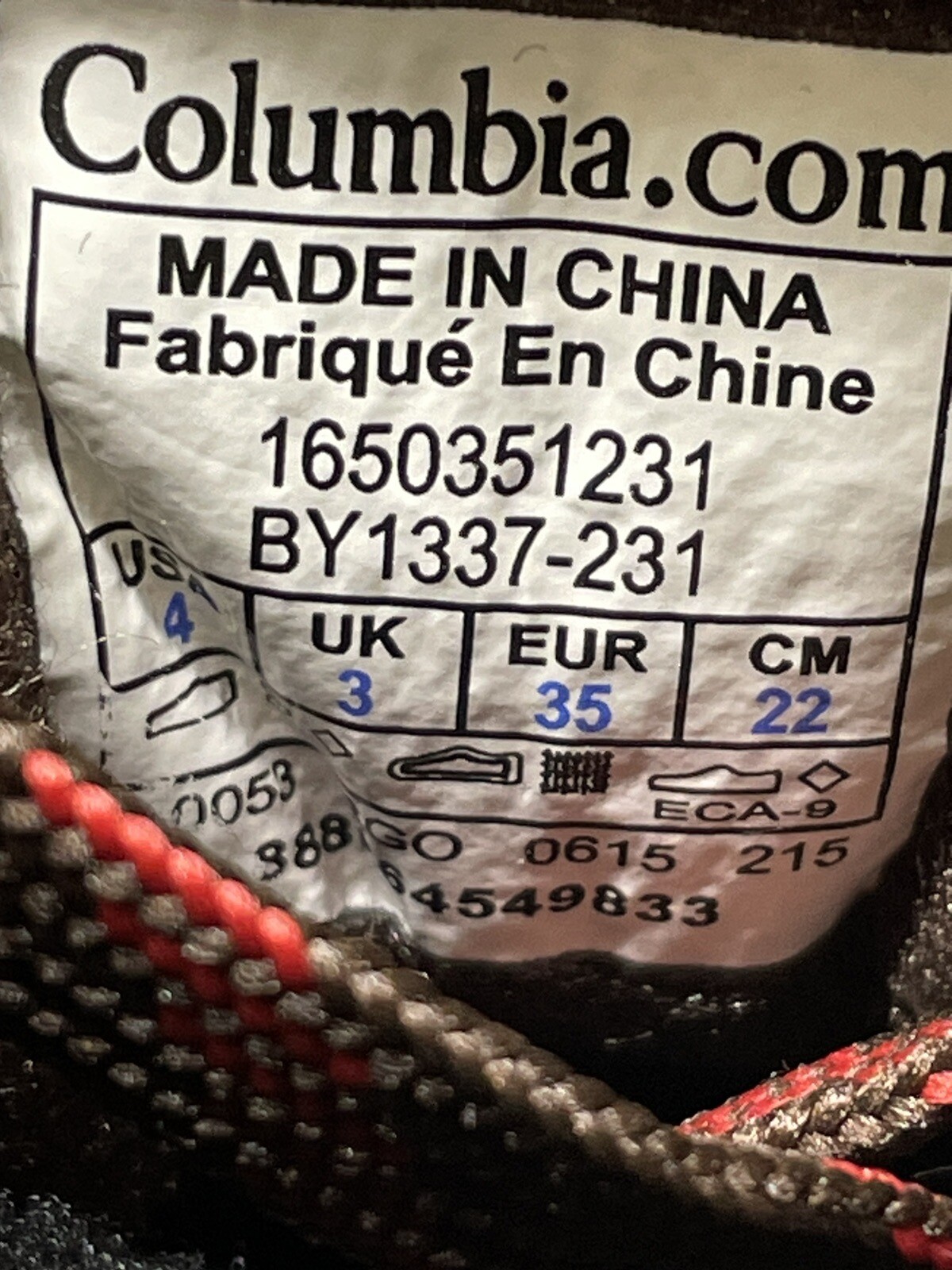 Columbia Youth Wrangle Peak Waterproof Boots Brown Red BY1337-231 Size 4 NWOB