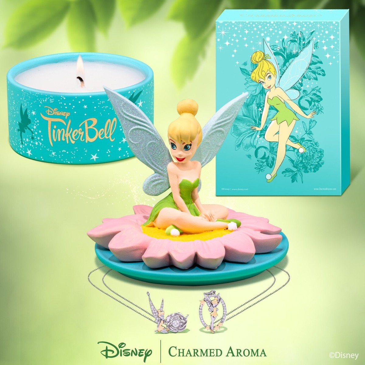 Charmed Aroma Disney® Tinkerbell Candle + Jewelry Tray and