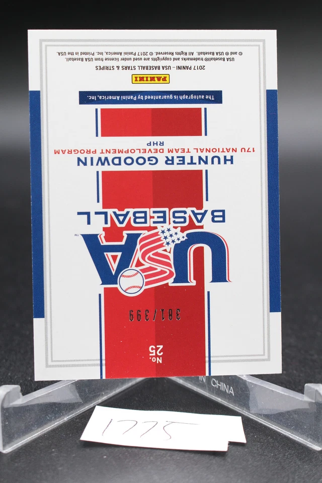 2017 USA Stars & Stripes 17U Signatures #25 Hunter Goodwin /399 - Image 2 of 2