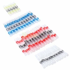 50X Heat Shrink Butt Splice Wire Connector Insulated Waterproof Crimp Terminals