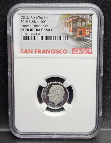 2019 S 10c Silver NGC PF70 Ultra Cameo Roosevelt Dime Limited Edition Set