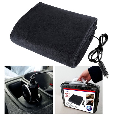 LARGE 12V ELECTRIC HEATED CAR VAN TRUCK POLAR FLEECE COZY WARM TRAVEL