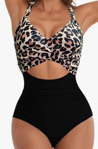 Eomenie Women's One Piece Swimsuits Tummy Control Cutout High Waisted NWT Medium