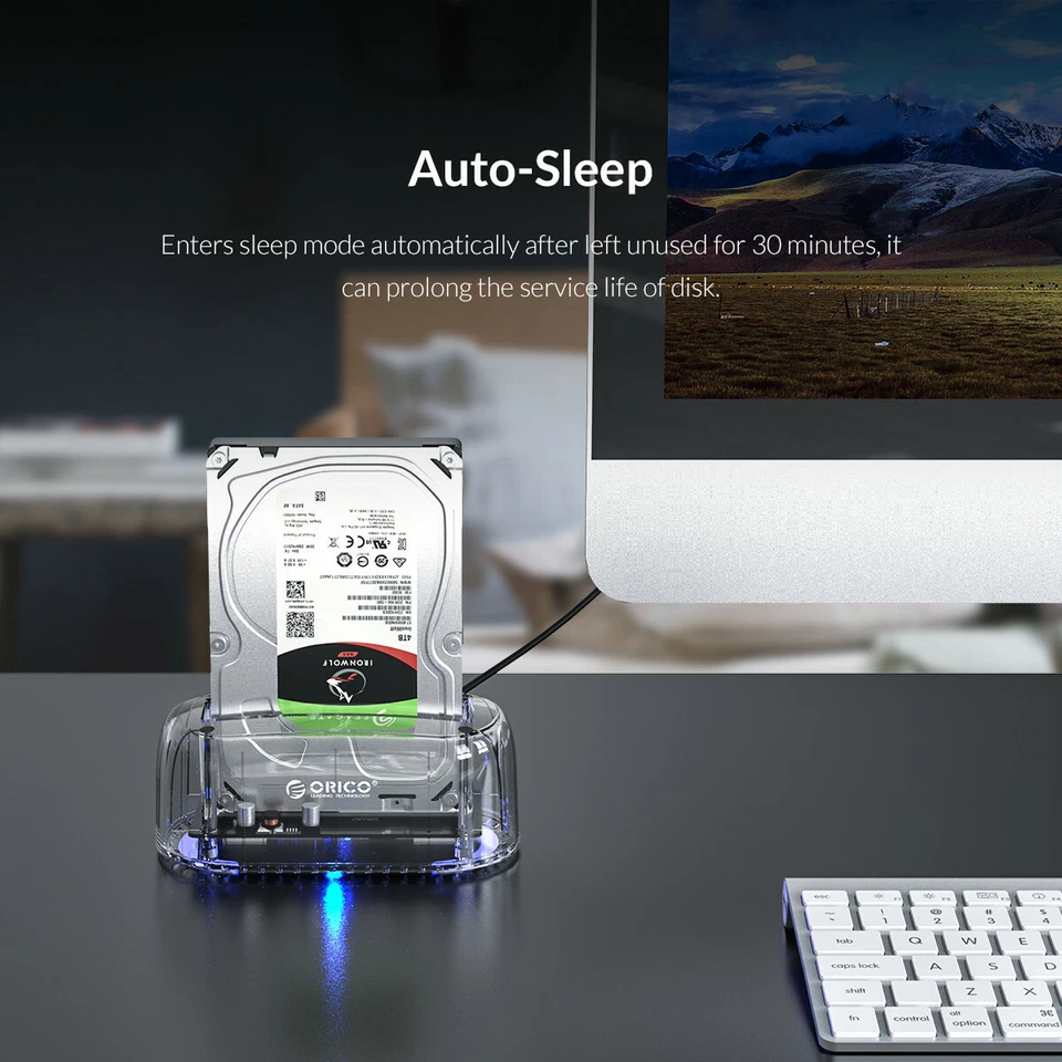 ORICO USB 3.1 (10Gbps) Hard Drive Docking Station for 2.5/3.5" Inch SATA SSD HDD - Image 3 of 4