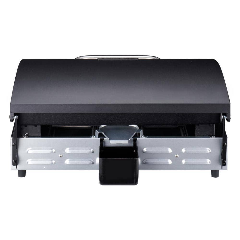 Monument Grill Flat Top Grill 2Burner+ Grease Pan+Locking Lid/Door