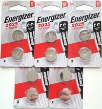 10 PK ENERGIZER ECR2025 3V LITHIUM BAT. DL2025 CR2025 (GREAT EX 12/34) FREE TRAK