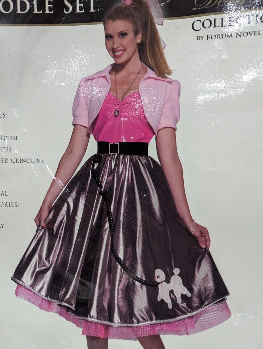 grease womens fancy dress Women 1950s Poodle Rockabilly Retro Swing Dress Grease Fancy Dress