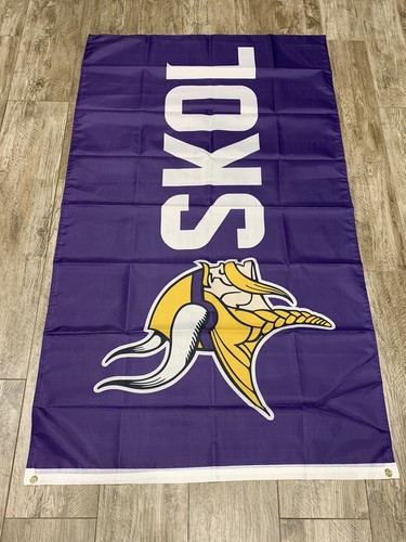 MINNESOTA VIKINGS FLAG 3'X5' NFL SKOL BANNER: FREE SHIPPING From CA - Picture 2 of 3