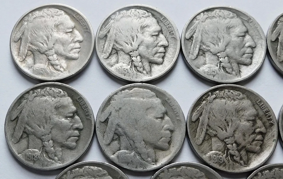 26 Buffalo Nickels 1913 (T1+T2), 1915-PDS/16-PD/17-PS/18-PS/19-PDS/20-DS/21/23S+ - Image 3 of 4