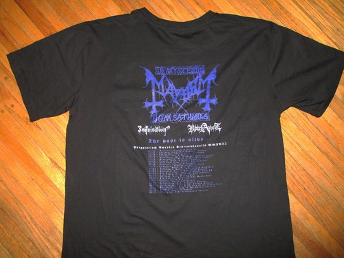 2XL MAYHEM CONCERT T SHIRT Black Metal INQUISITION 2017 Tour BLACK ANVIL XXL - Picture 4 of 4