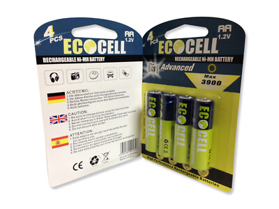 Akkus EcoCell - Aufladbare Batterien - NI-MH 3900mAh - AA - R06 1.2V - Mignon