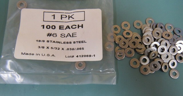 McMaster Carr 92141A008 Qty of 100 per Lot 18-8 Stainless Steel 