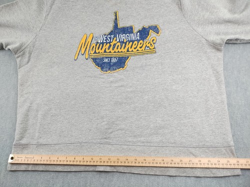 West Virginia Mountaineer Womens Sweatshirt JMS Just My Size 2X Plus Gray 1867 - Picture 19 of 20