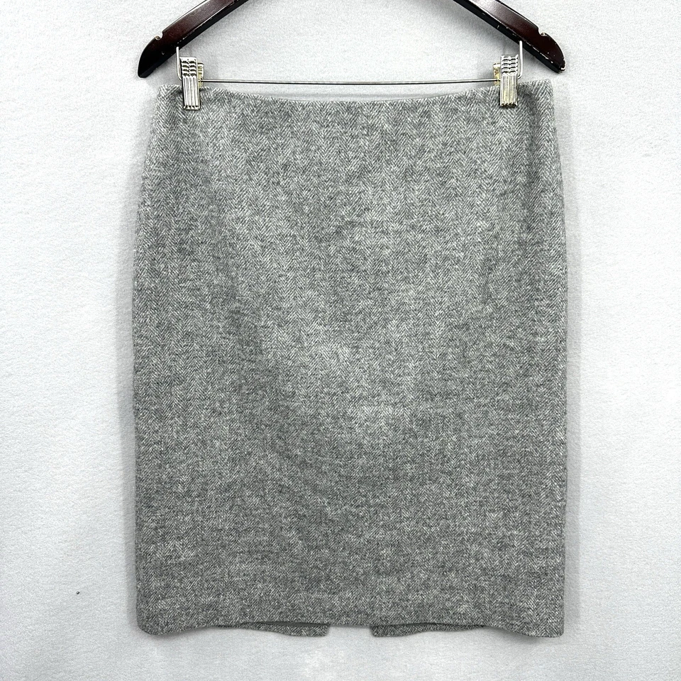 Ralph Lauren Black Label Pencil Skirt Womens 10 Knee Length Wool Camel Quiet Lux