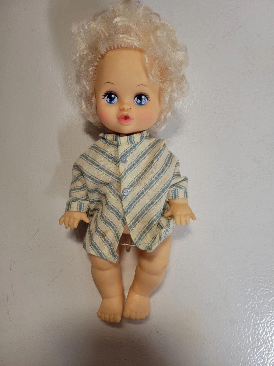 Citi Toy Doll Vintage 1991 Blond Hair Blue Eyed Drink and Wet Baby