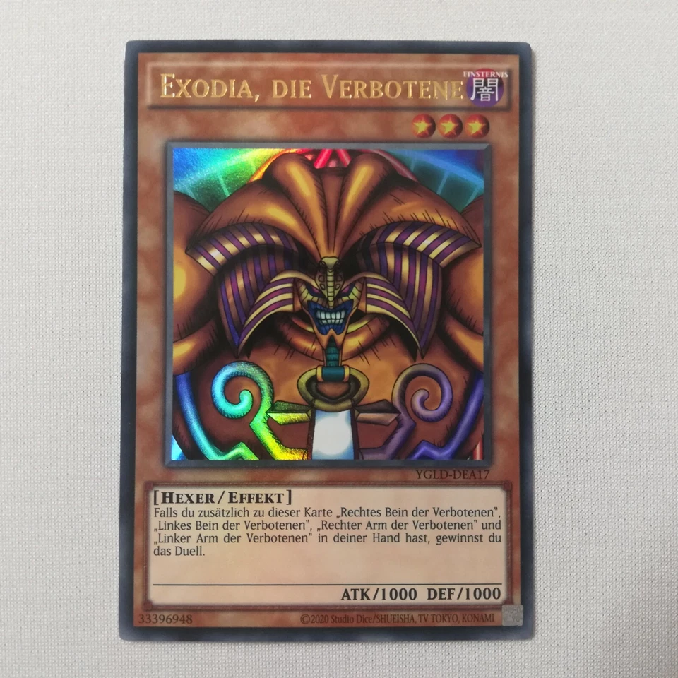 Exodia die Verbotene + Götterkarten + Spiegelkraft Ultra Rare Holo deutsch Yugi - Bild 4 von 4