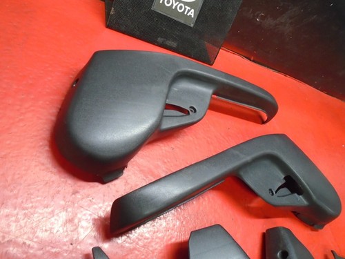 03 04 TOYOTA COROLLA FRONT DRIVER PASSENGER SIDE SEAT RAIL TRIM COVER SET OEM - Picture 4 of 6