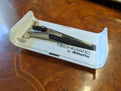 Gillette Techmatic Adjustable Rasierer 1970 (Vintage Razor Rasierhobel) in OVP